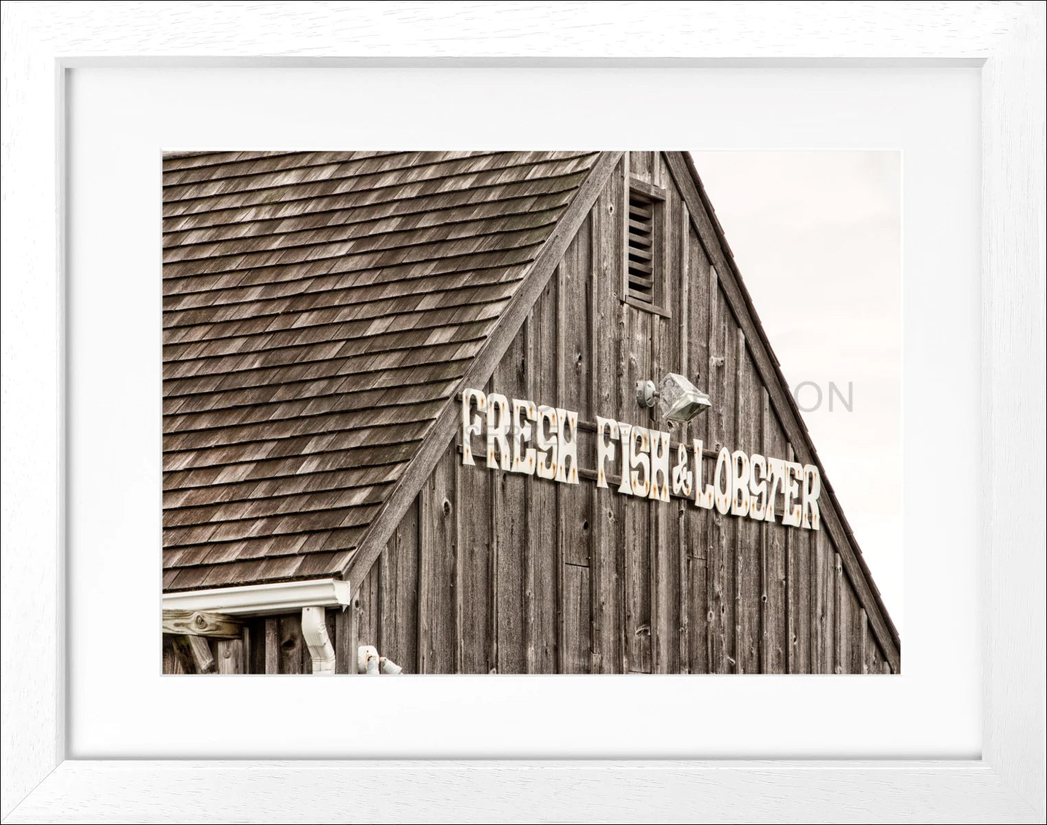 Poster mit Rahmen Hamptons Long Island ’ Fresh Fish’ HM33