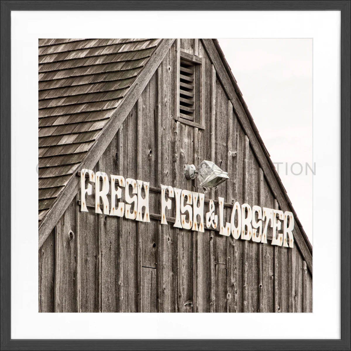 Poster mit Rahmen Hamptons Long Island ’ Fresh Fish’ HM33Q