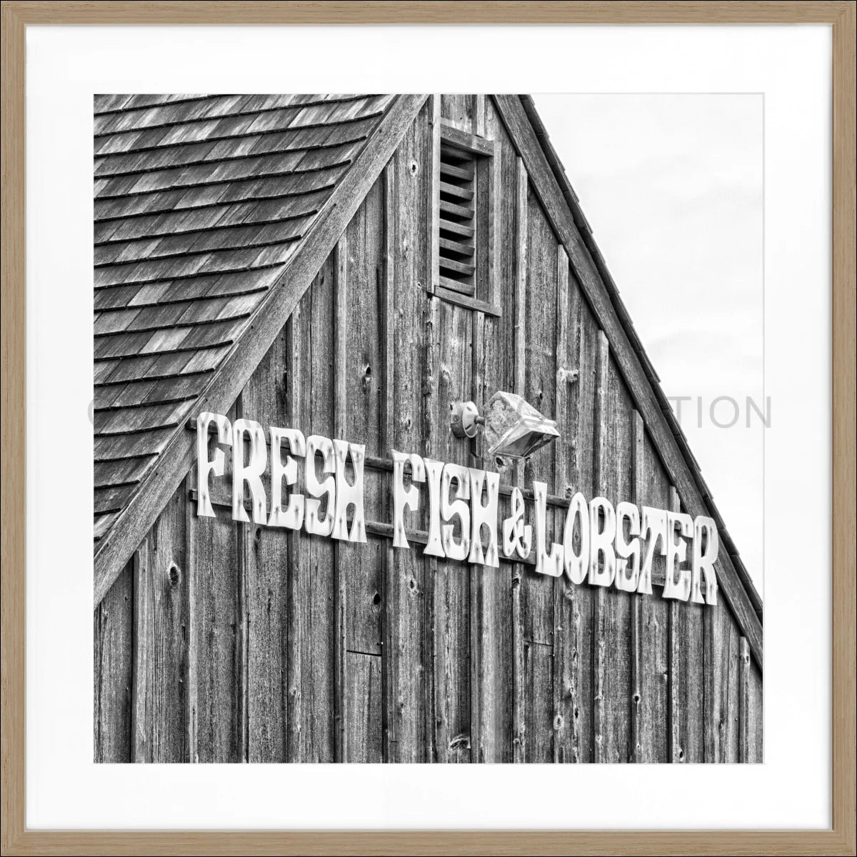 Poster mit Rahmen Hamptons Long Island ’ Fresh Fish’ HM33Q