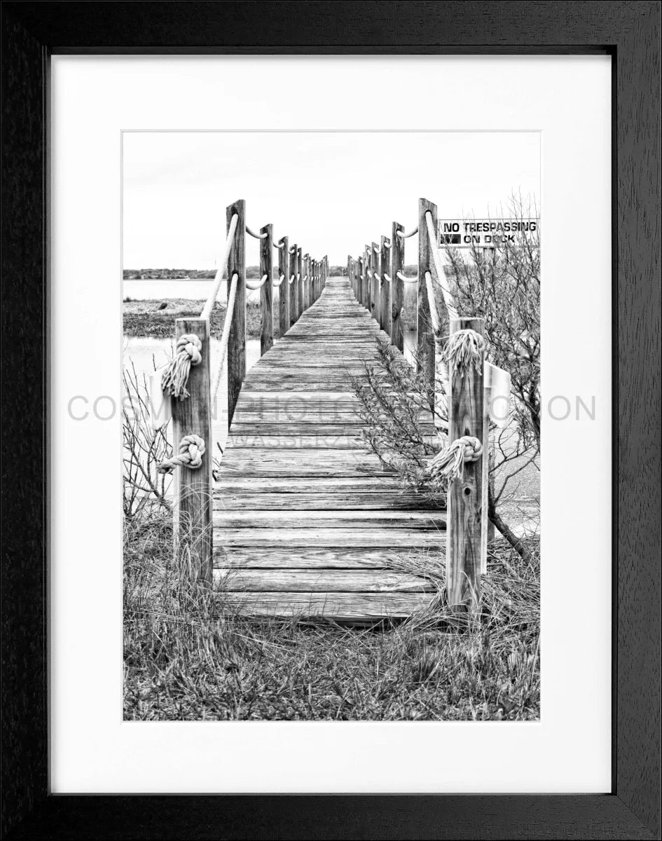 Poster mit Rahmen Hamptons Long Island ’Steg’ HM12