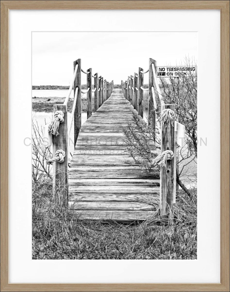 Poster mit Rahmen Hamptons Long Island ’Steg’ HM12