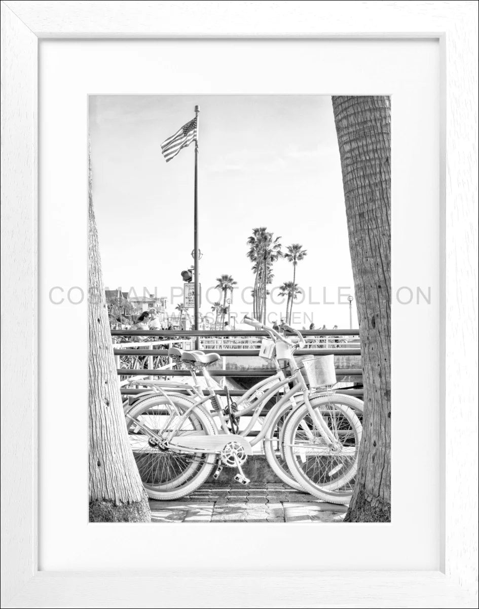 Poster mit Rahmen Kalifornien ’Beach Bike’ K187 - Wandbilder