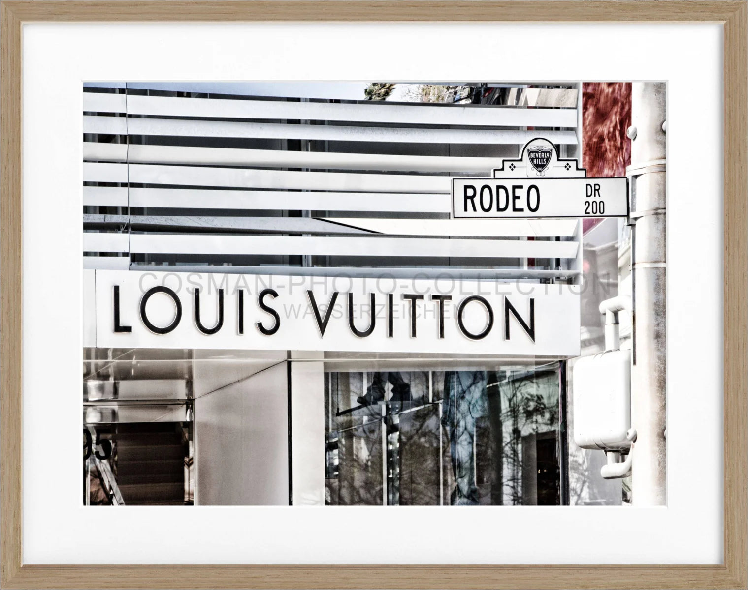 Poster mit Rahmen Kalifornien Beverly Hills ’Louis Vuitton’