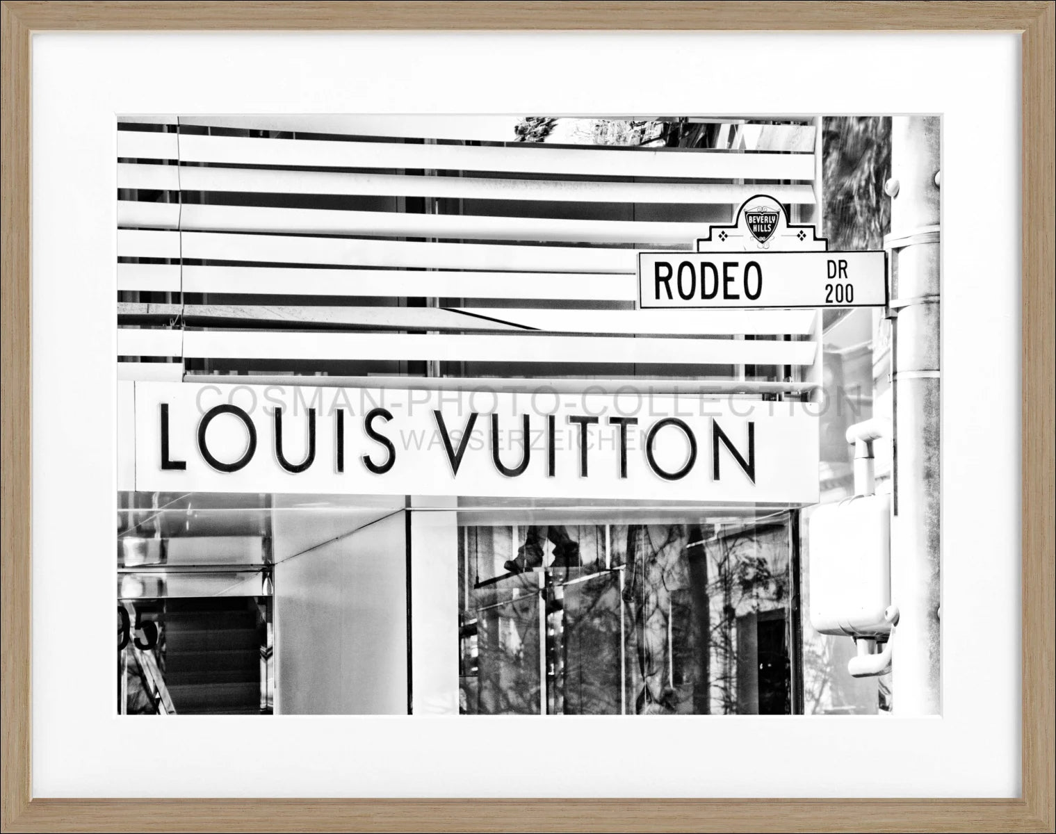 Poster mit Rahmen Kalifornien Beverly Hills ’Louis Vuitton’