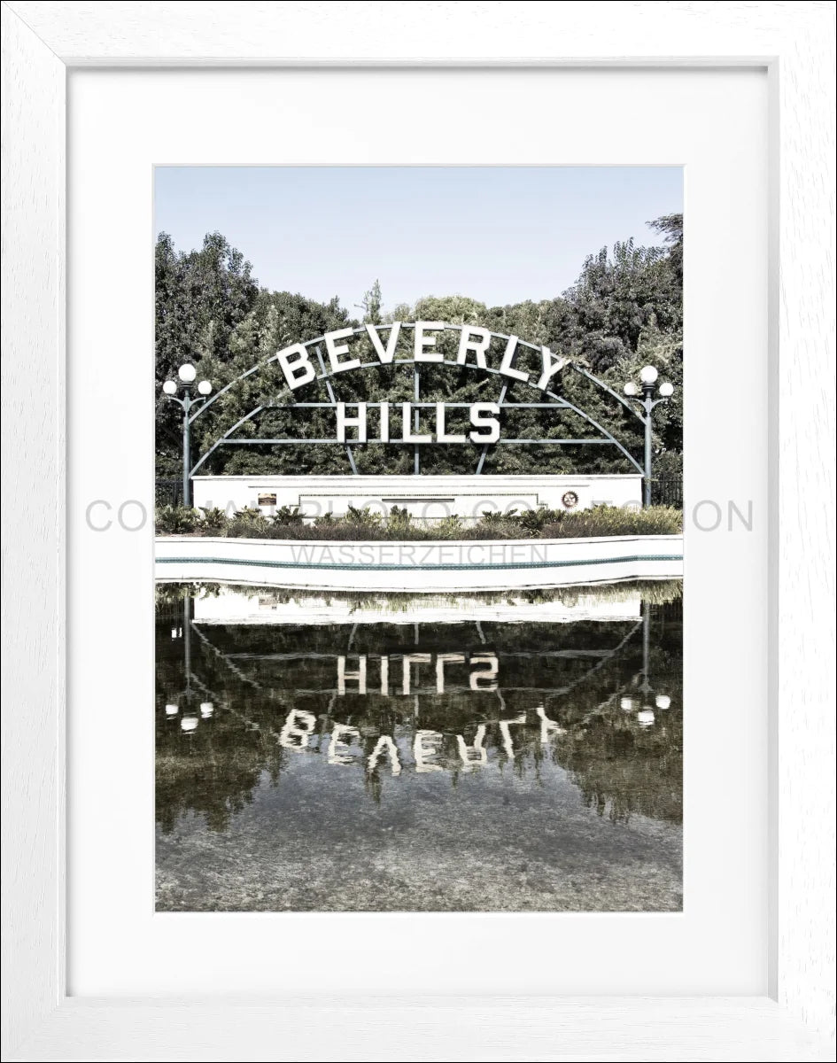 Poster mit Rahmen Kalifornien Beverly Hills Sign HW08
