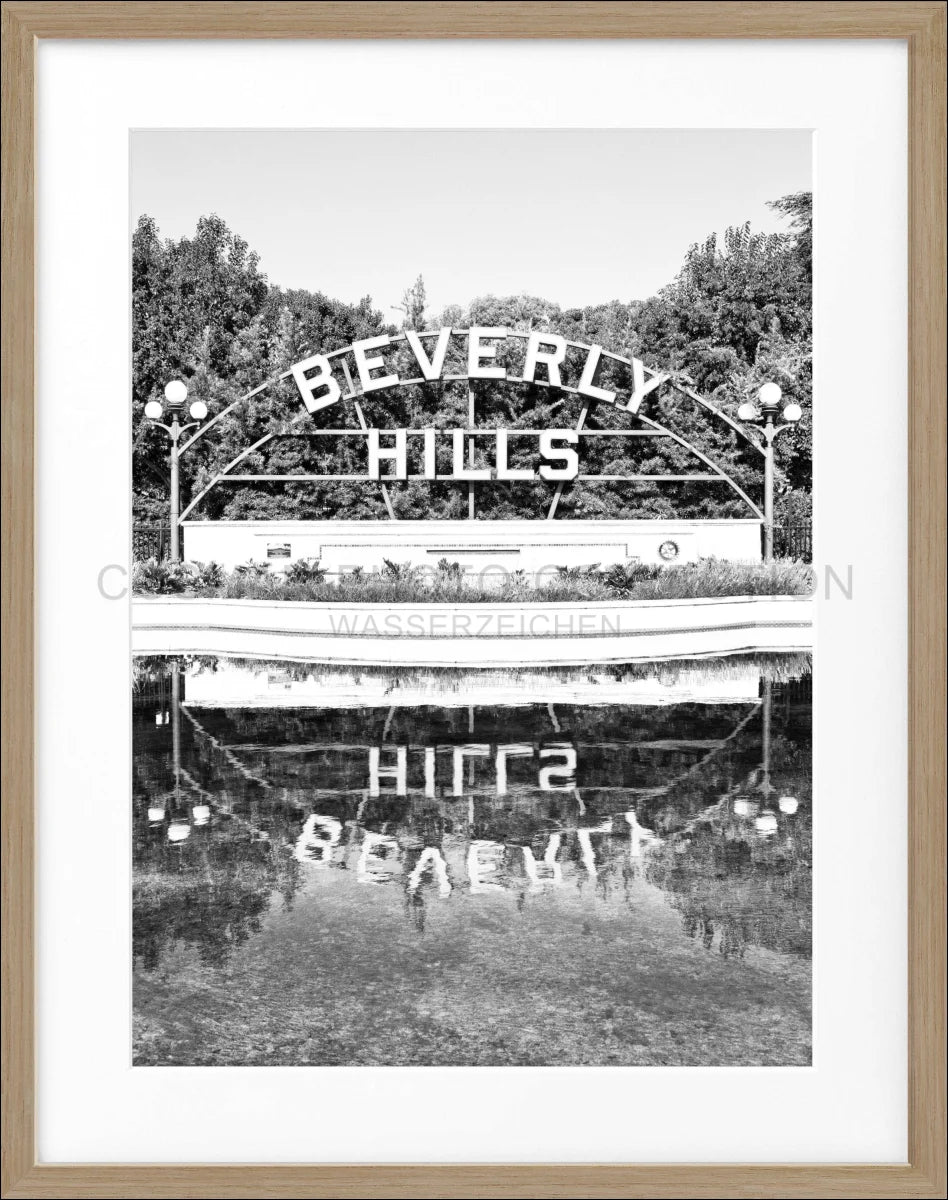 Poster mit Rahmen Kalifornien Beverly Hills Sign HW08