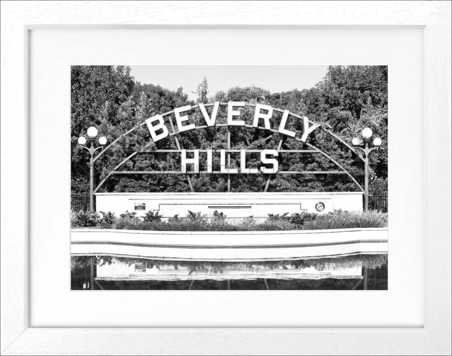 Poster mit Rahmen Kalifornien Beverly Hills Sign HW09