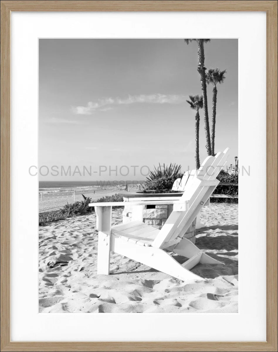 Poster mit Rahmen Kalifornien ’Deckchair’ K179 - Wandbilder