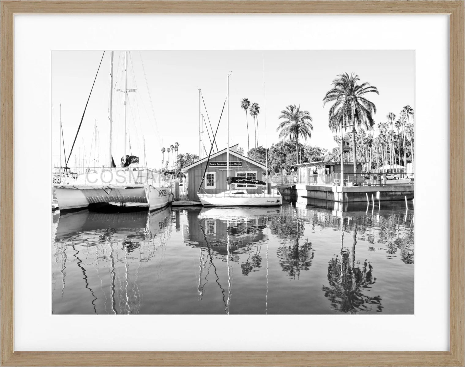 Poster mit Rahmen Kalifornien ’Hafen’ Santa Barbara K21