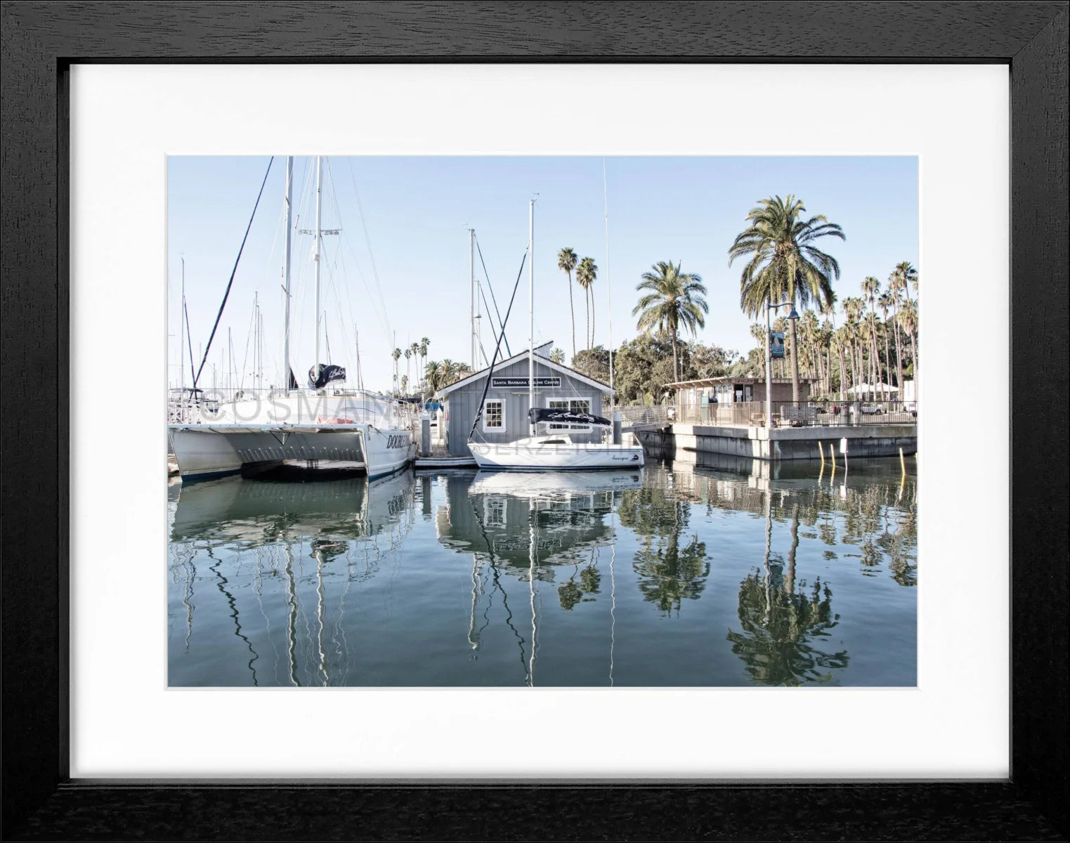 Poster mit Rahmen Kalifornien ’Hafen’ Santa Barbara K21