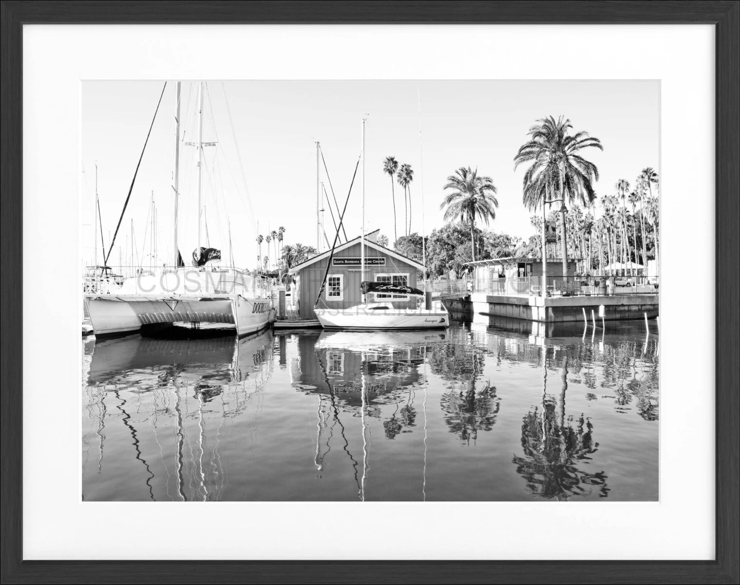 Poster mit Rahmen Kalifornien ’Hafen’ Santa Barbara K21