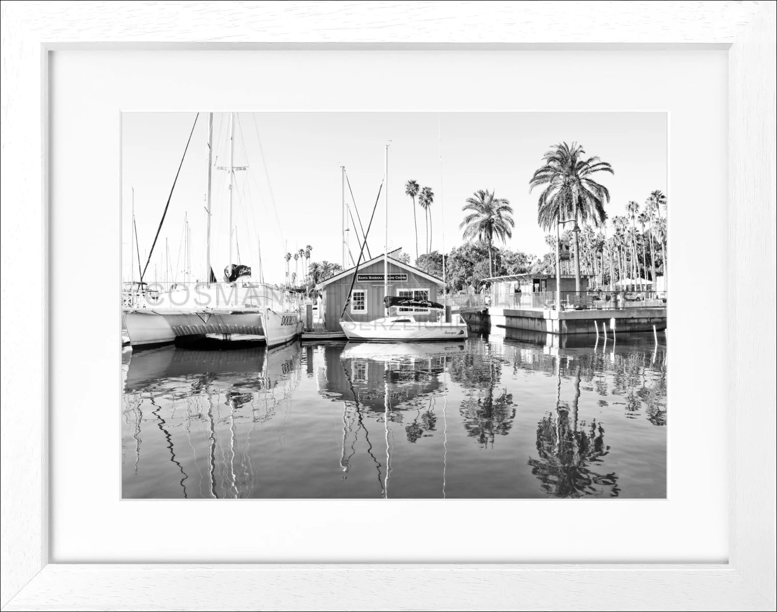 Poster mit Rahmen Kalifornien ’Hafen’ Santa Barbara K21