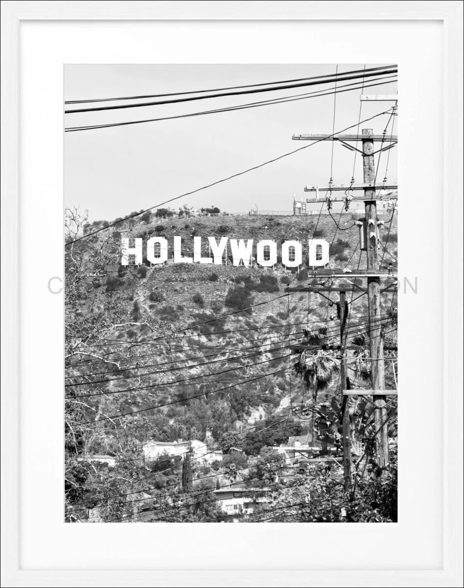 Poster mit Rahmen Kalifornien Hollywood ’Sign’ HW11