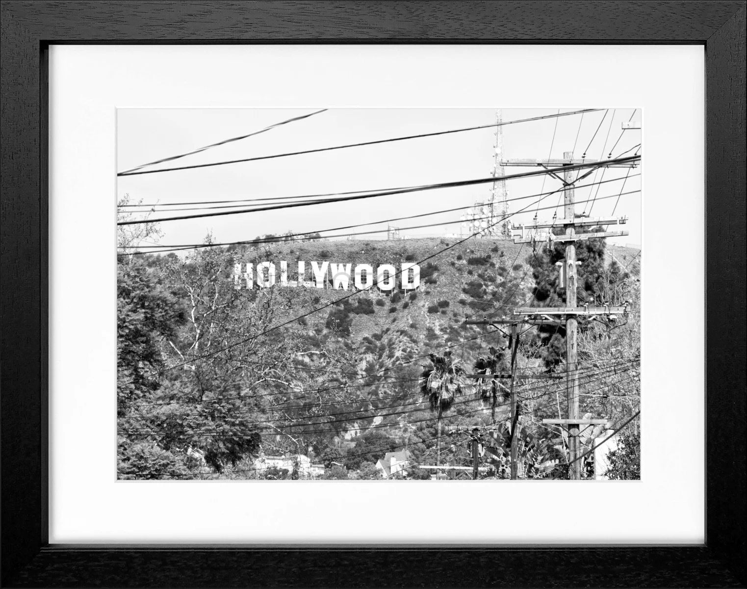 Poster mit Rahmen Kalifornien Hollywood ’Sign’ HW12