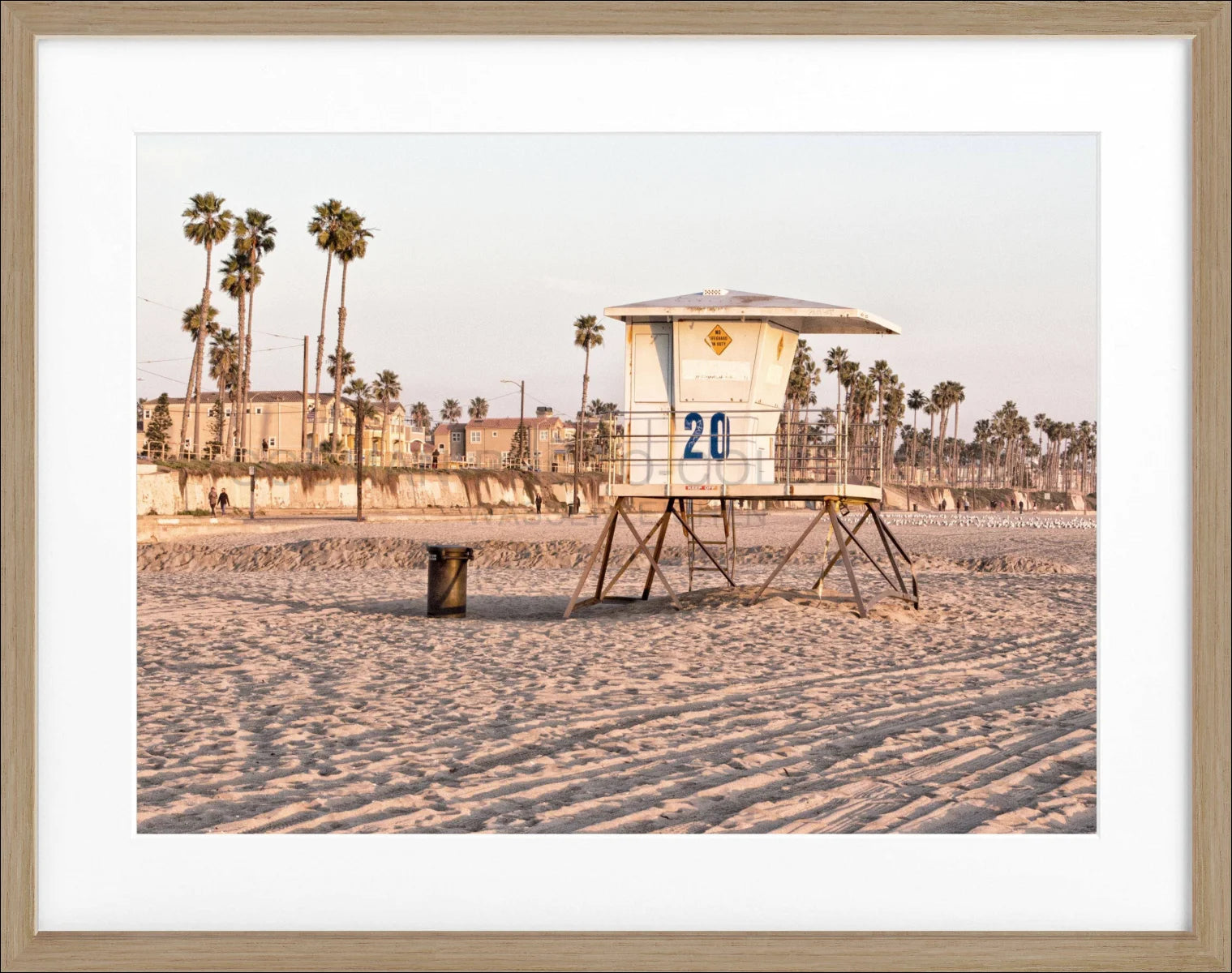 Poster mit Rahmen Kalifornien Huntington Beach ’Lifeguard’