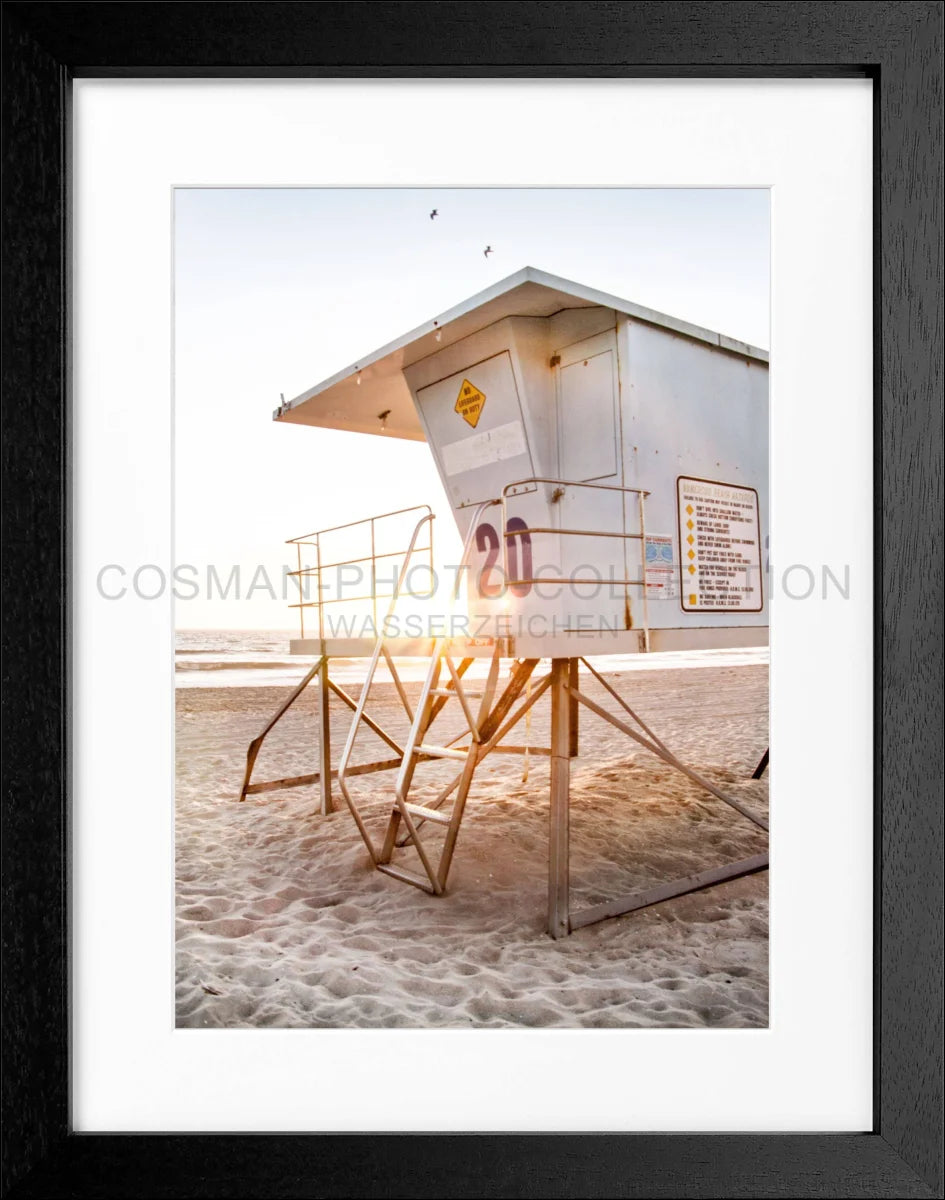 Poster mit Rahmen Kalifornien Huntington Beach ’Lifeguard’