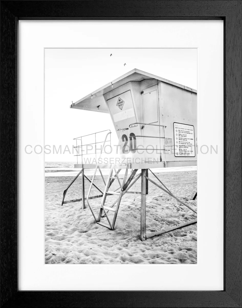 Poster mit Rahmen Kalifornien Huntington Beach ’Lifeguard’