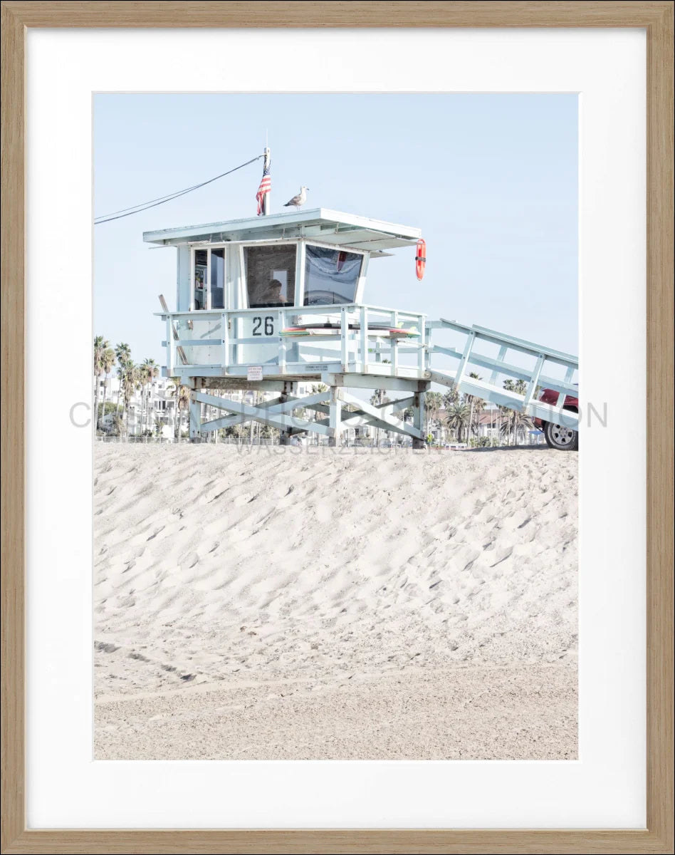 Poster mit Rahmen Kalifornien ’Lifeguard’ K127 - Wandbilder