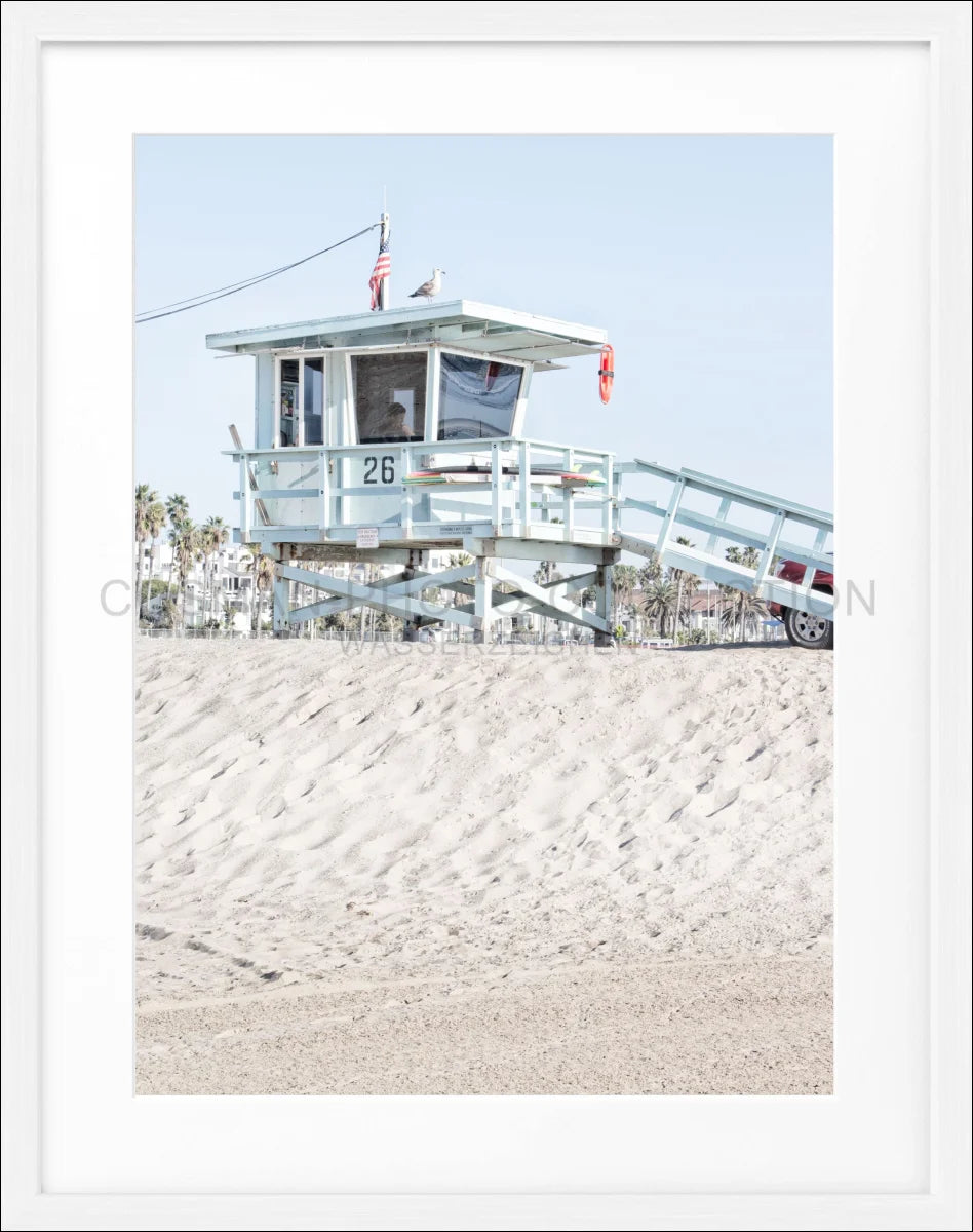Poster mit Rahmen Kalifornien ’Lifeguard’ K127 - Wandbilder