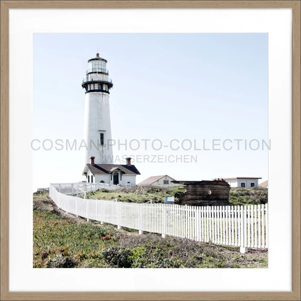 Poster mit Rahmen Kalifornien ’Lighthouse Pigeon Point’