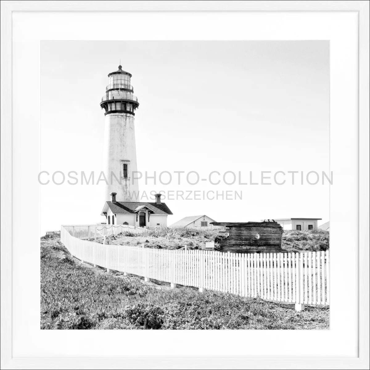 Poster mit Rahmen Kalifornien ’Lighthouse Pigeon Point’