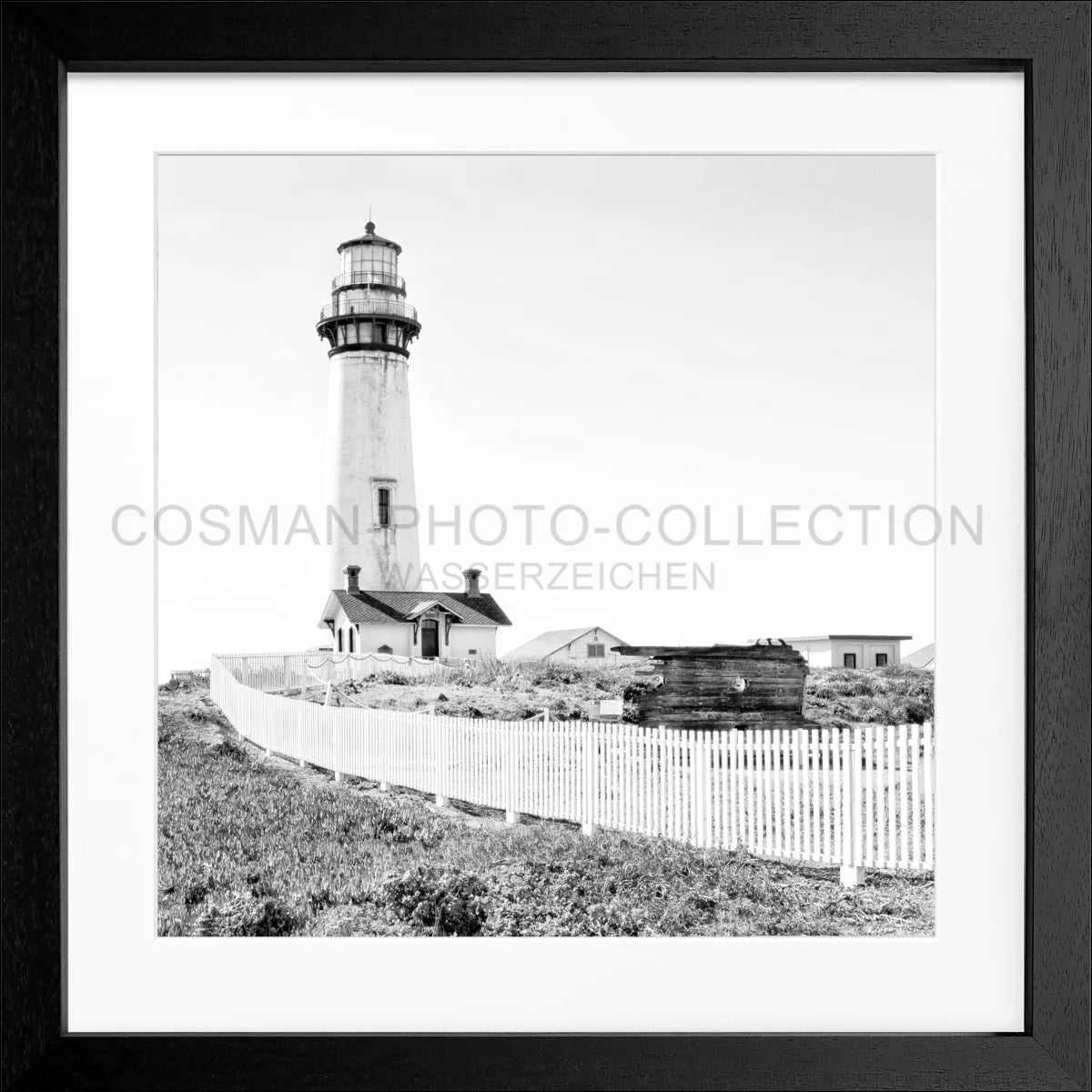 Poster mit Rahmen Kalifornien ’Lighthouse Pigeon Point’