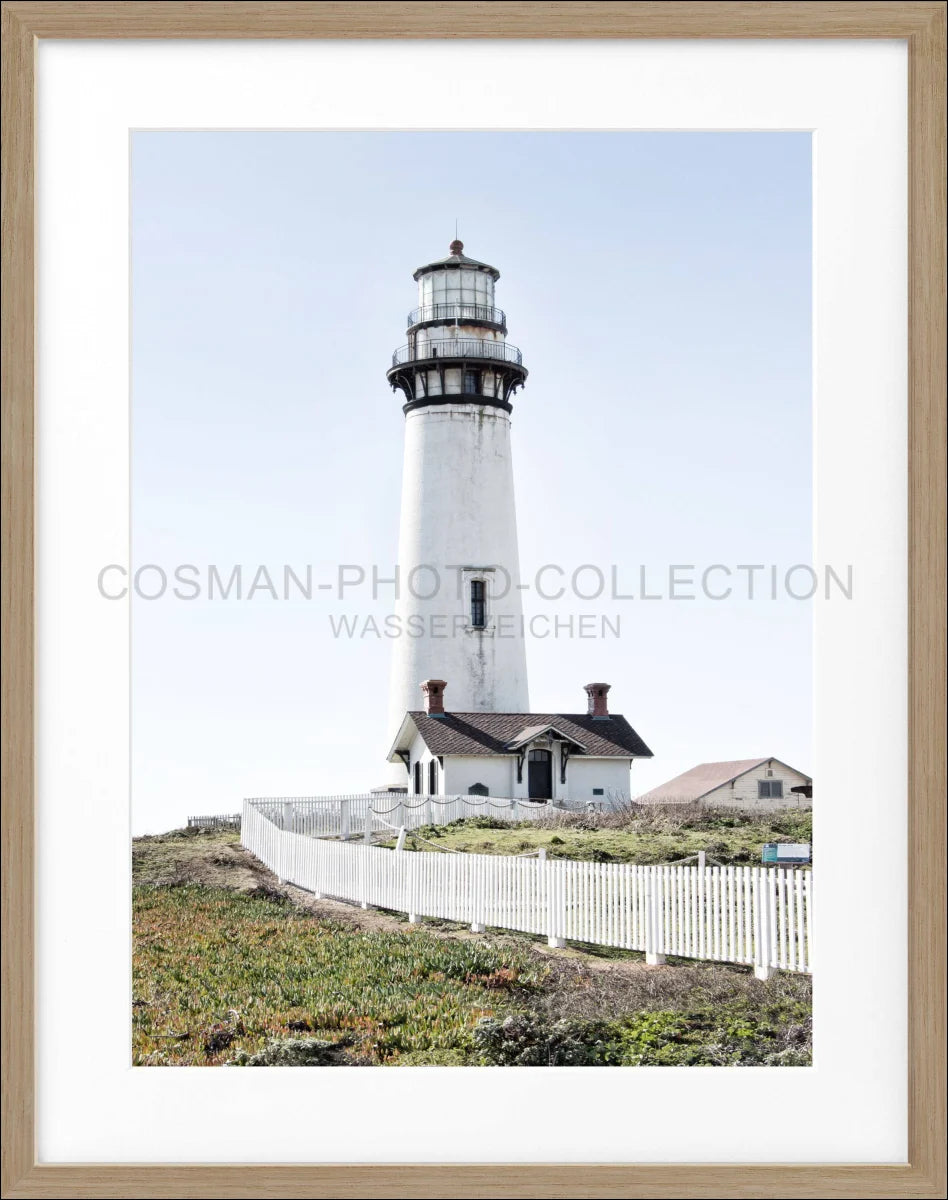 Poster mit Rahmen Kalifornien ’Lighthouse Pigeon Point’ L05