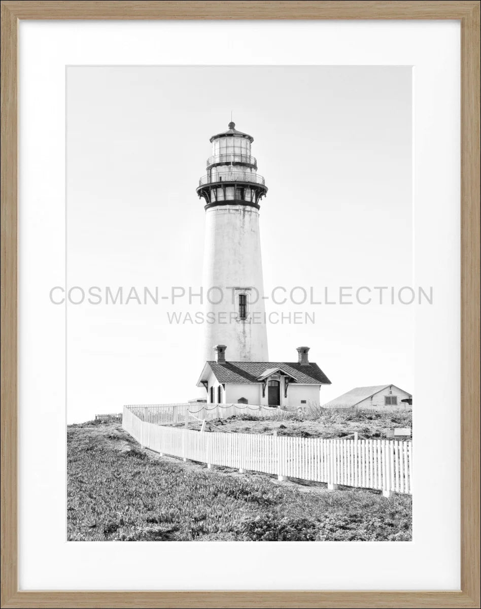 Poster mit Rahmen Kalifornien ’Lighthouse Pigeon Point’ L05