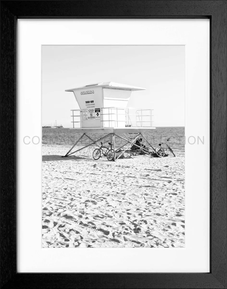 Poster mit Rahmen Kalifornien Long Beach ’Lifeguard’ K140