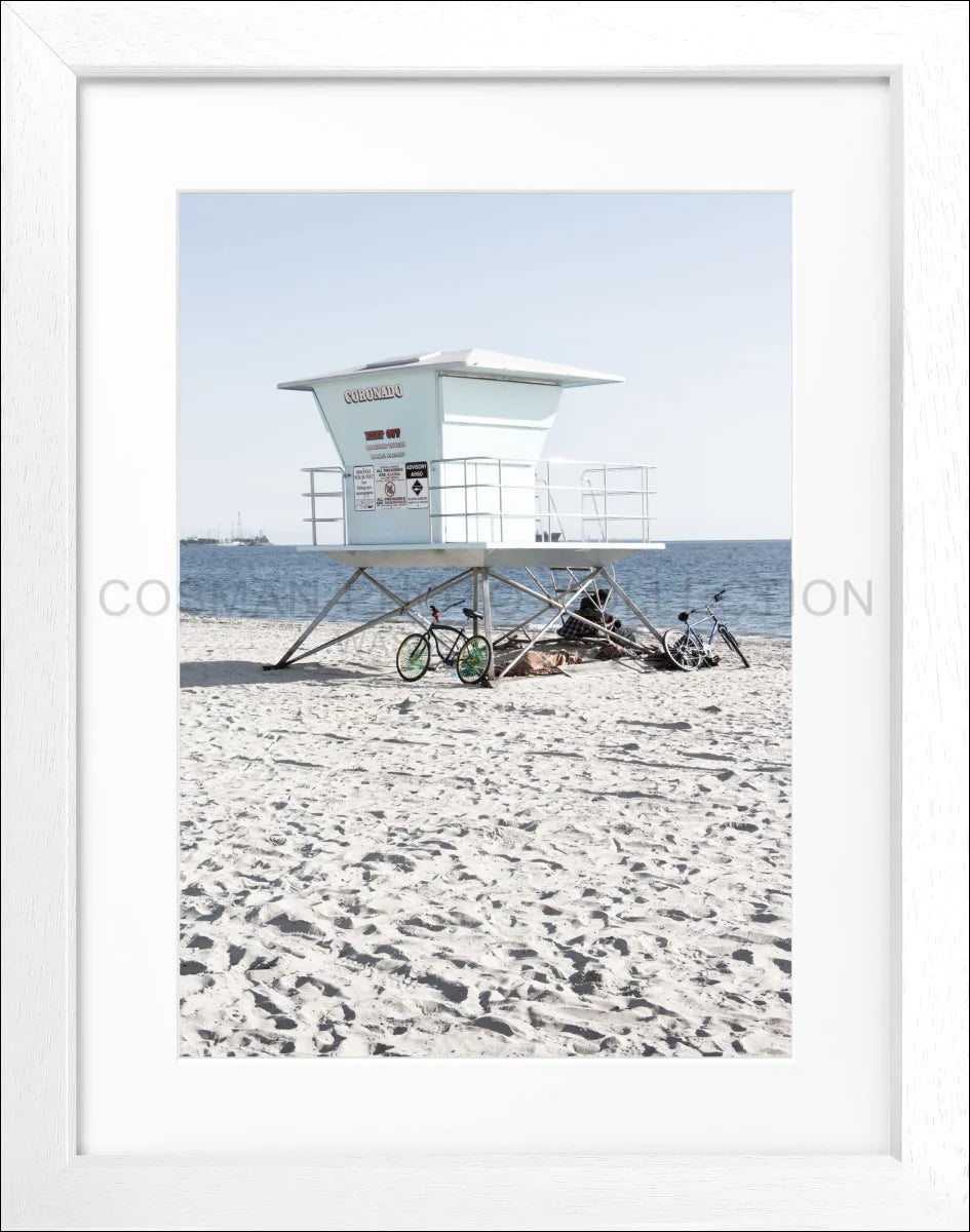 Poster mit Rahmen Kalifornien Long Beach ’Lifeguard’ K140