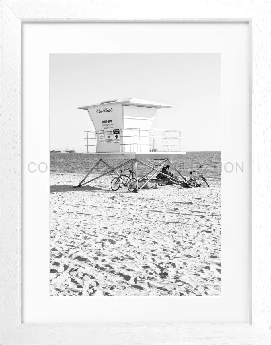 Poster mit Rahmen Kalifornien Long Beach ’Lifeguard’ K140
