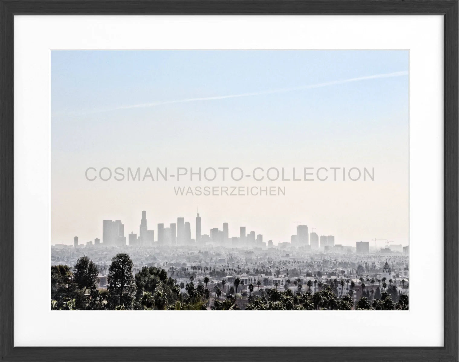 Poster mit Rahmen Kalifornien Los Angeles ’Skyline’ HW10