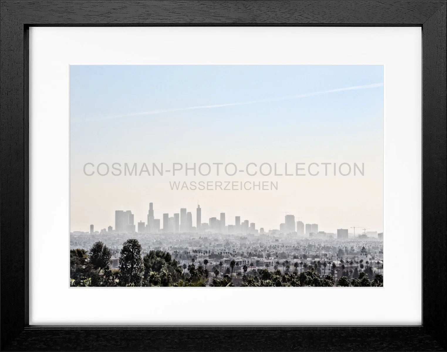 Poster mit Rahmen Kalifornien Los Angeles ’Skyline’ HW10