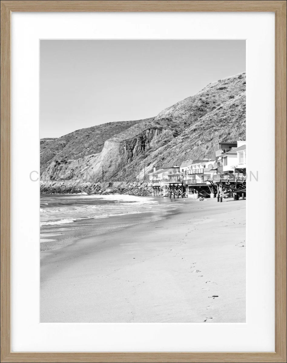 Poster mit Rahmen Kalifornien Malibu ’Beach House’ K58