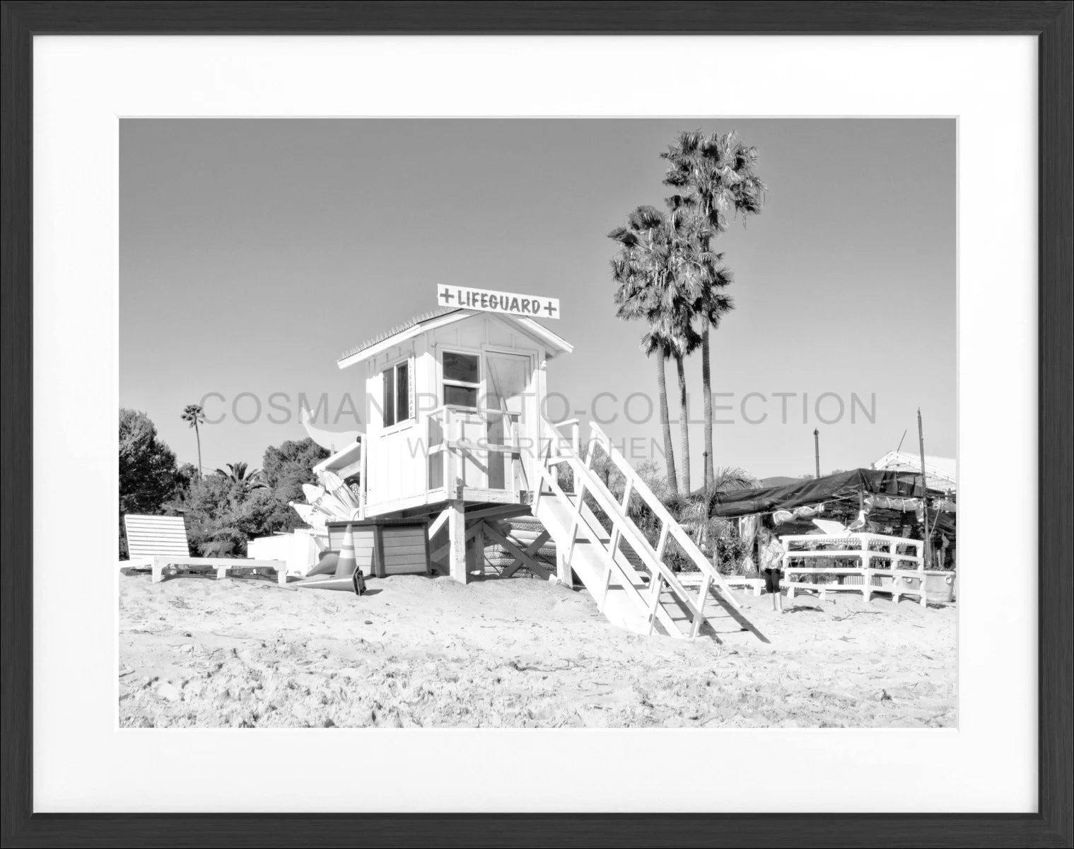 Poster mit Rahmen Kalifornien Malibu ’Beach Lifeguard’ K72