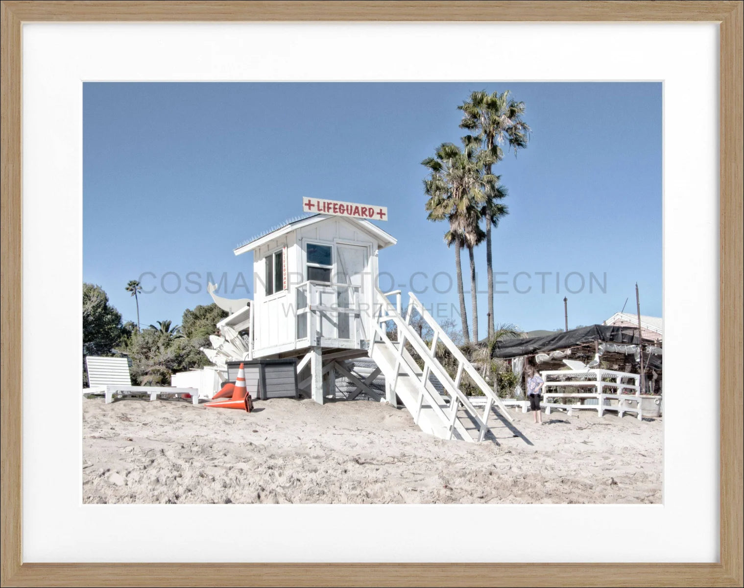 Poster mit Rahmen Kalifornien Malibu ’Beach Lifeguard’ K72