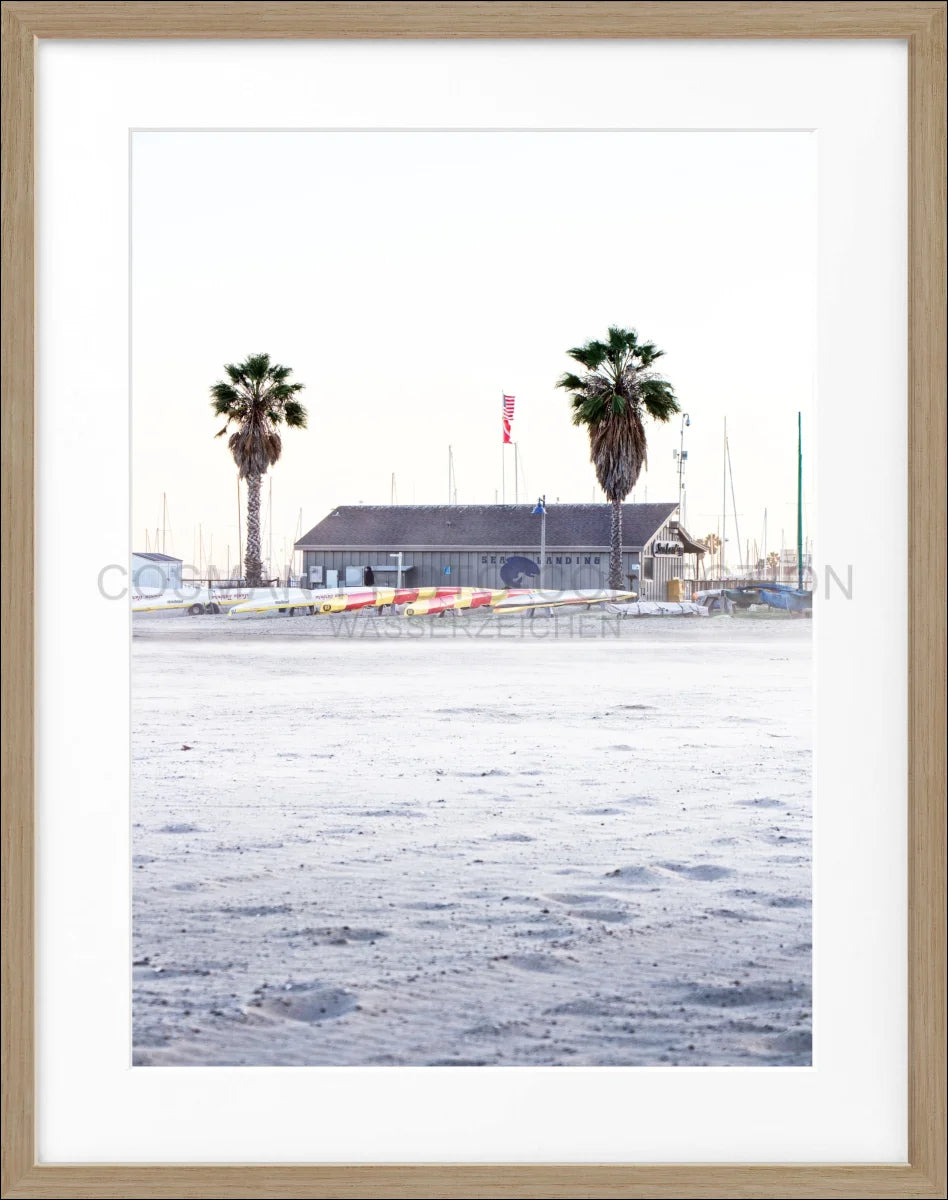 Poster mit Rahmen Kalifornien Santa Barbara ’Beach’ K23