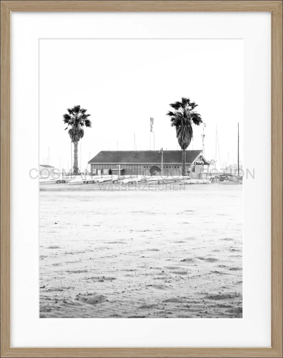 Poster mit Rahmen Kalifornien Santa Barbara ’Beach’ K23