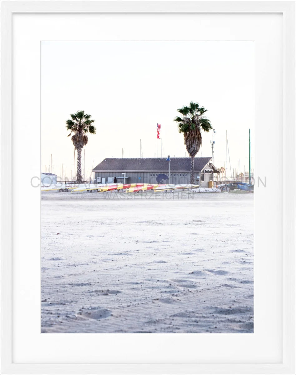 Poster mit Rahmen Kalifornien Santa Barbara ’Beach’ K23