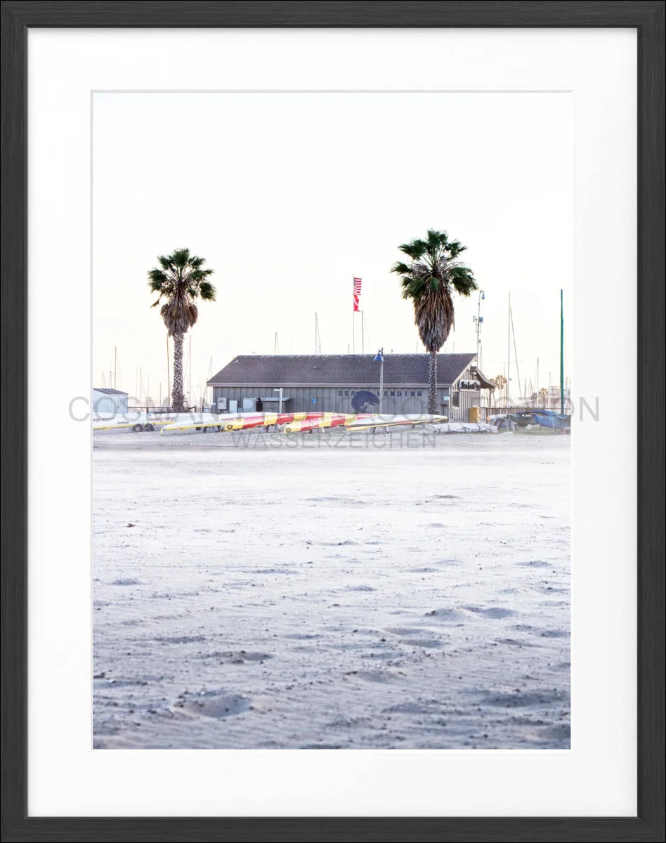 Poster mit Rahmen Kalifornien Santa Barbara ’Beach’ K23