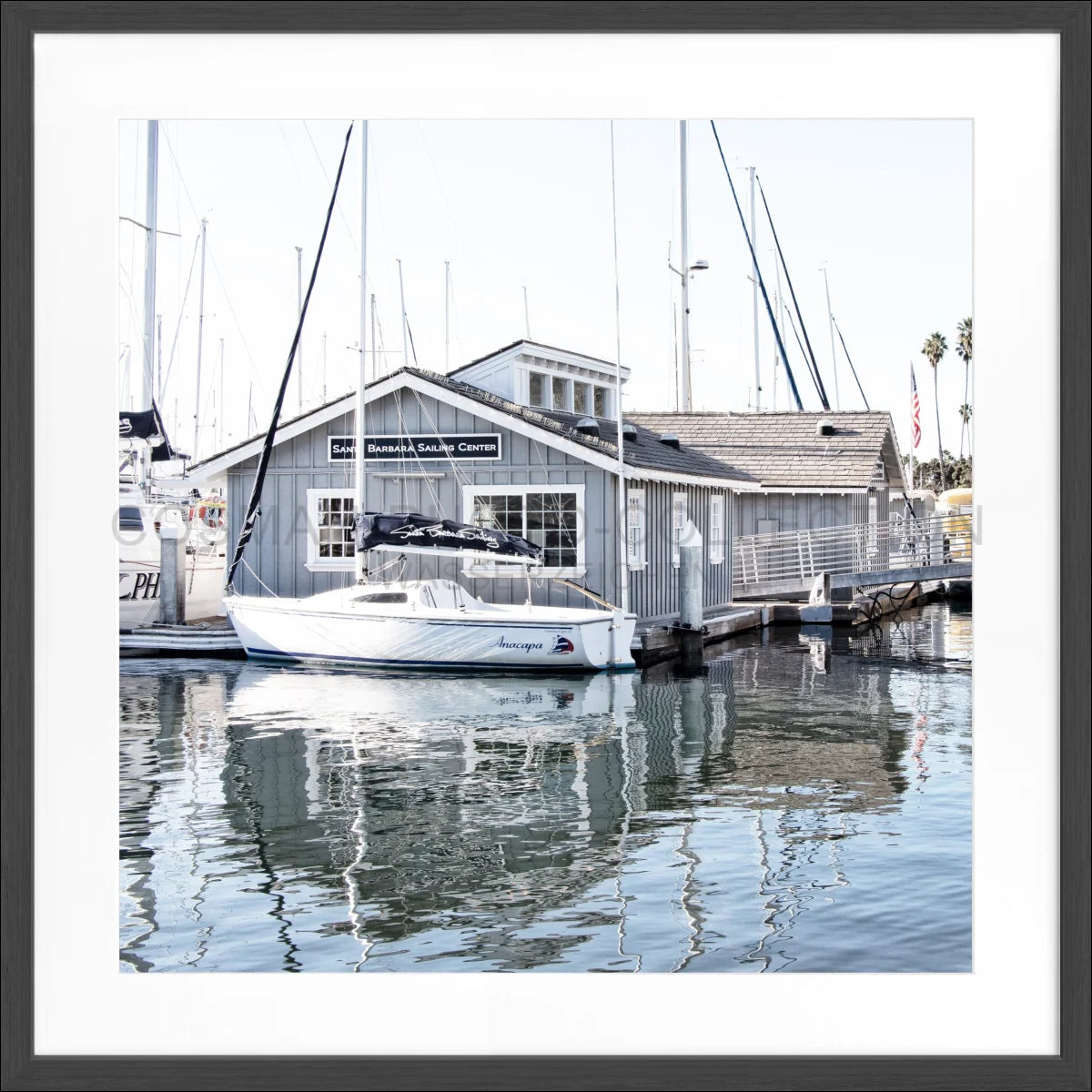 Poster mit Rahmen Kalifornien Santa Barbara ’Boat House’