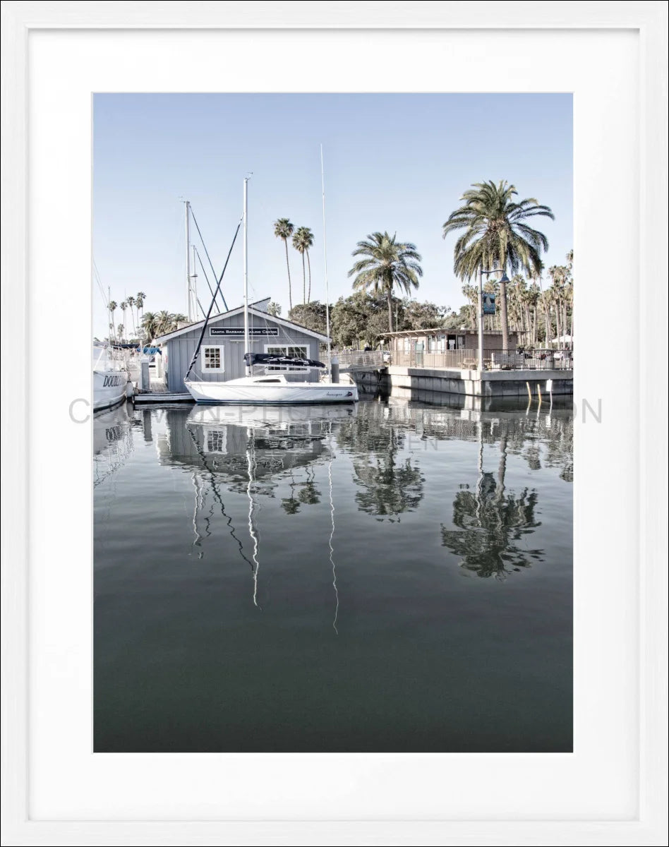 Poster mit Rahmen Kalifornien Santa Barbara ’Boat House’