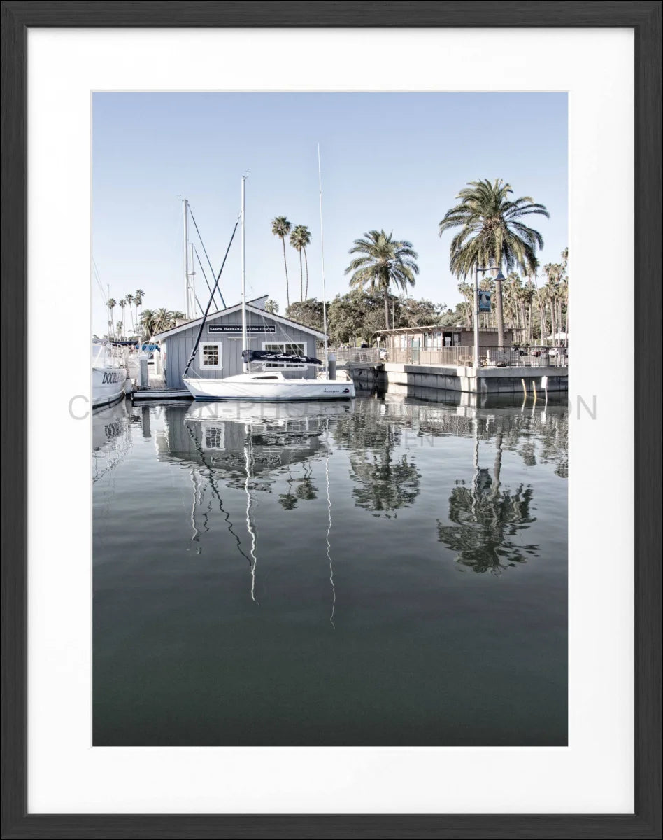 Poster mit Rahmen Kalifornien Santa Barbara ’Boat House’