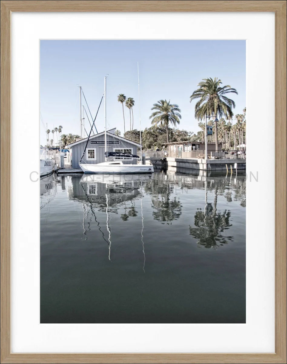 Poster mit Rahmen Kalifornien Santa Barbara ’Boat House’