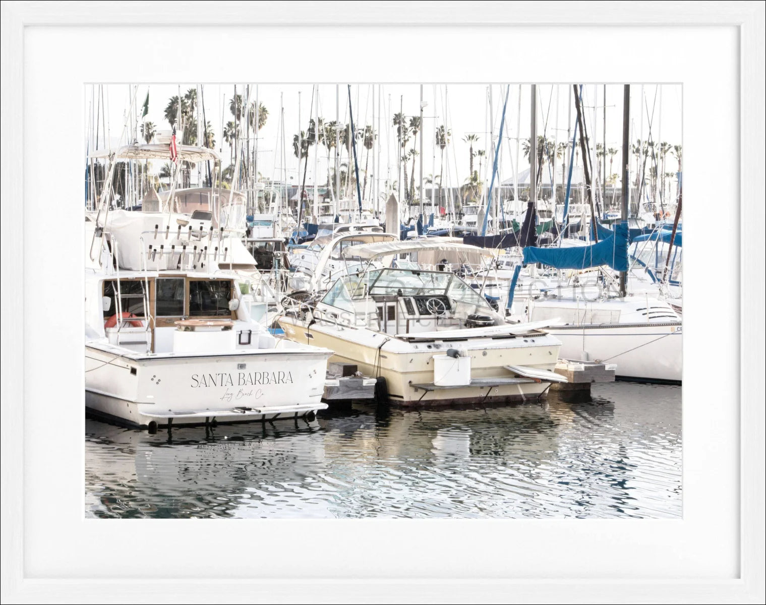 Poster mit Rahmen Kalifornien Santa Barbara ’Boat’ K175