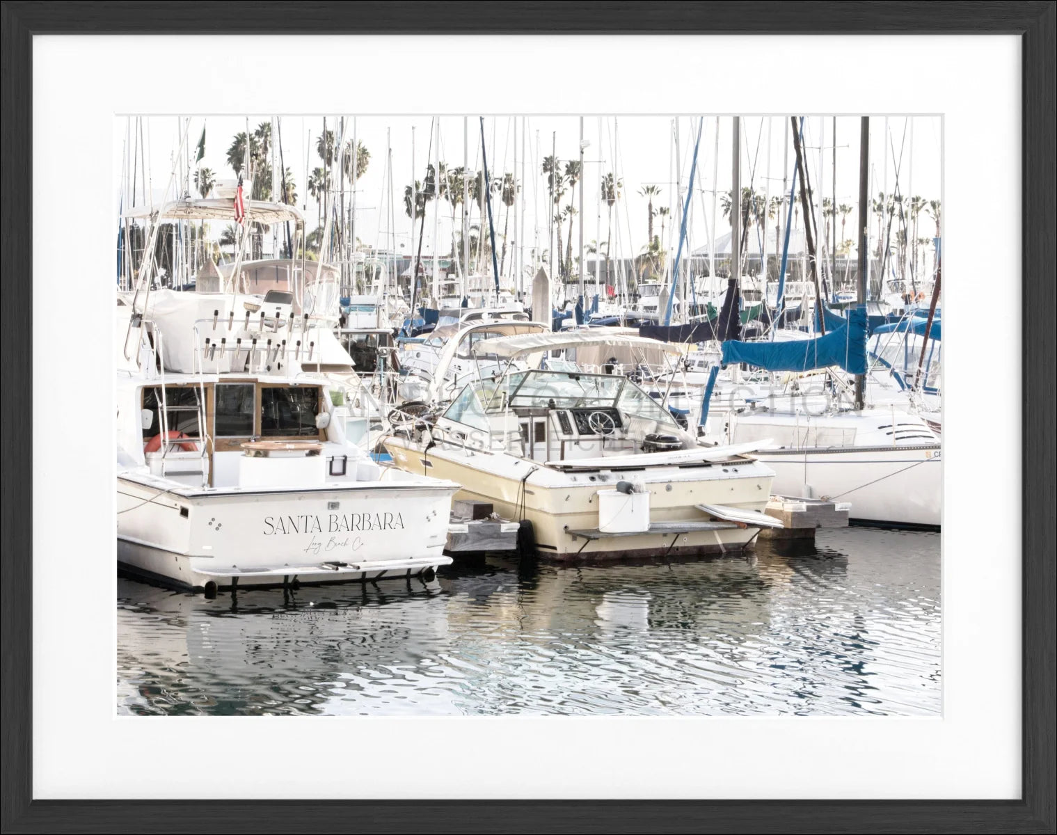 Poster mit Rahmen Kalifornien Santa Barbara ’Boat’ K175