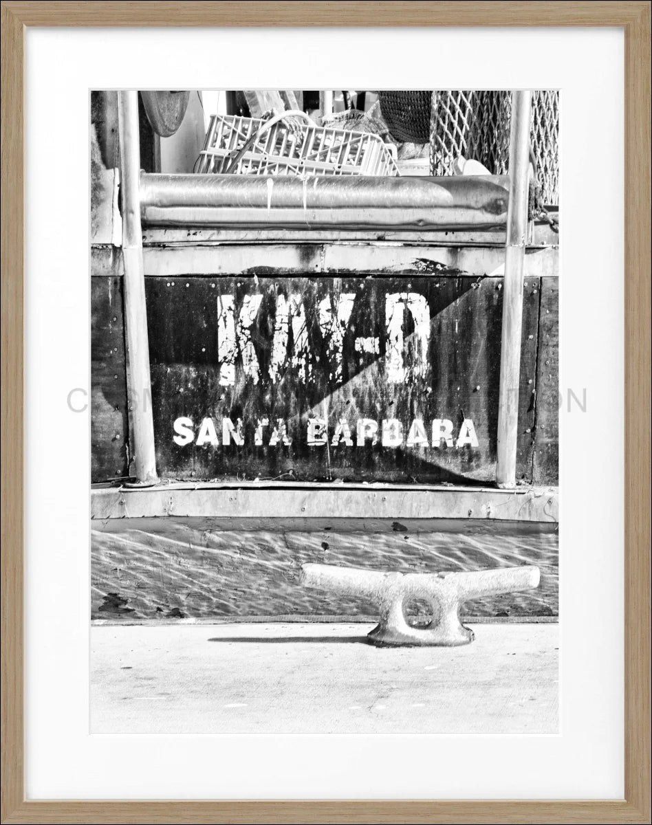 Poster mit Rahmen Kalifornien Santa Barbara ’Boat’ K50