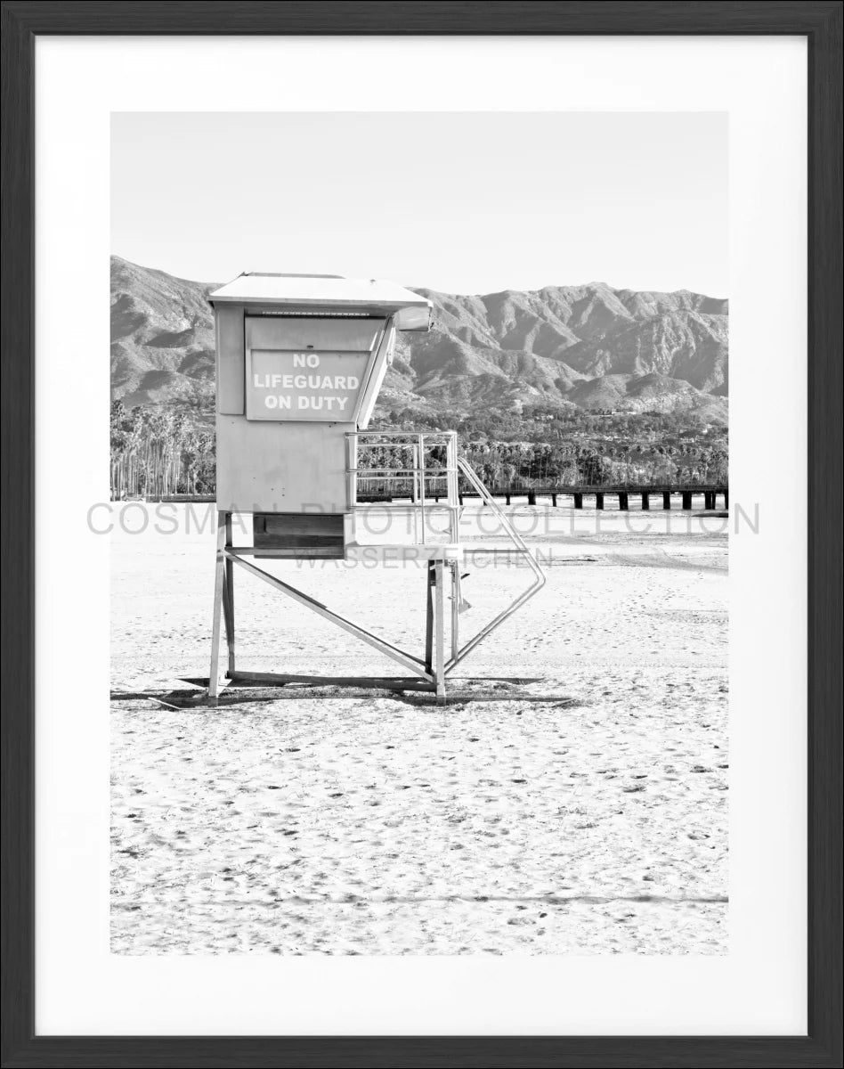 Poster mit Rahmen Kalifornien Santa Barbara ’Lifeguard’ K32