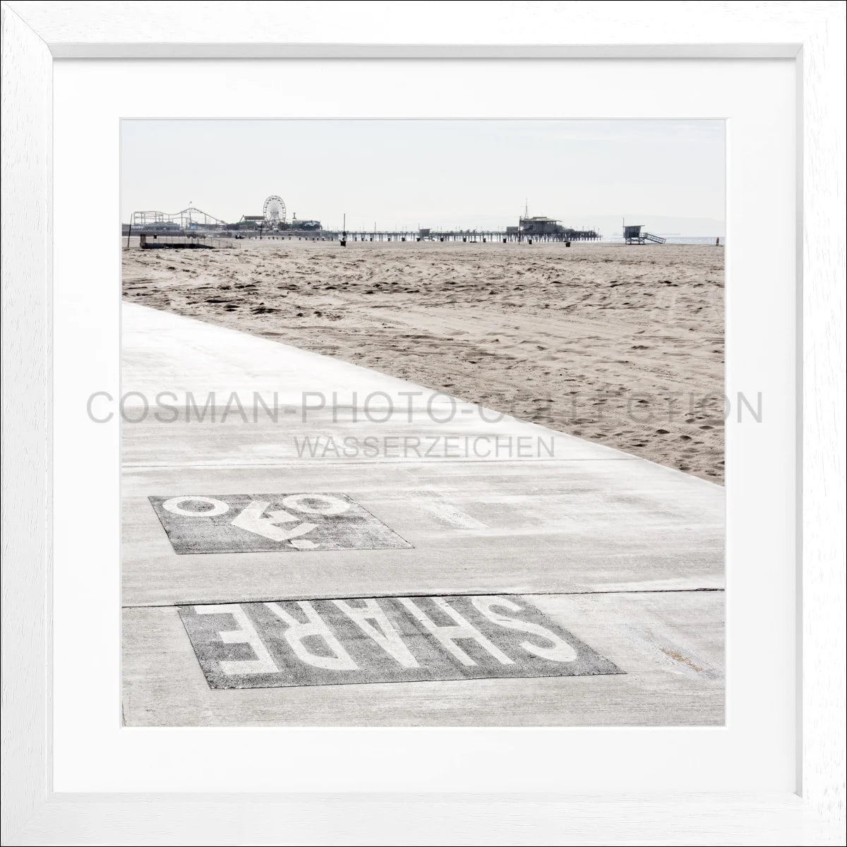 Poster mit Rahmen Kalifornien Santa Monica ’Beach’ K98Q