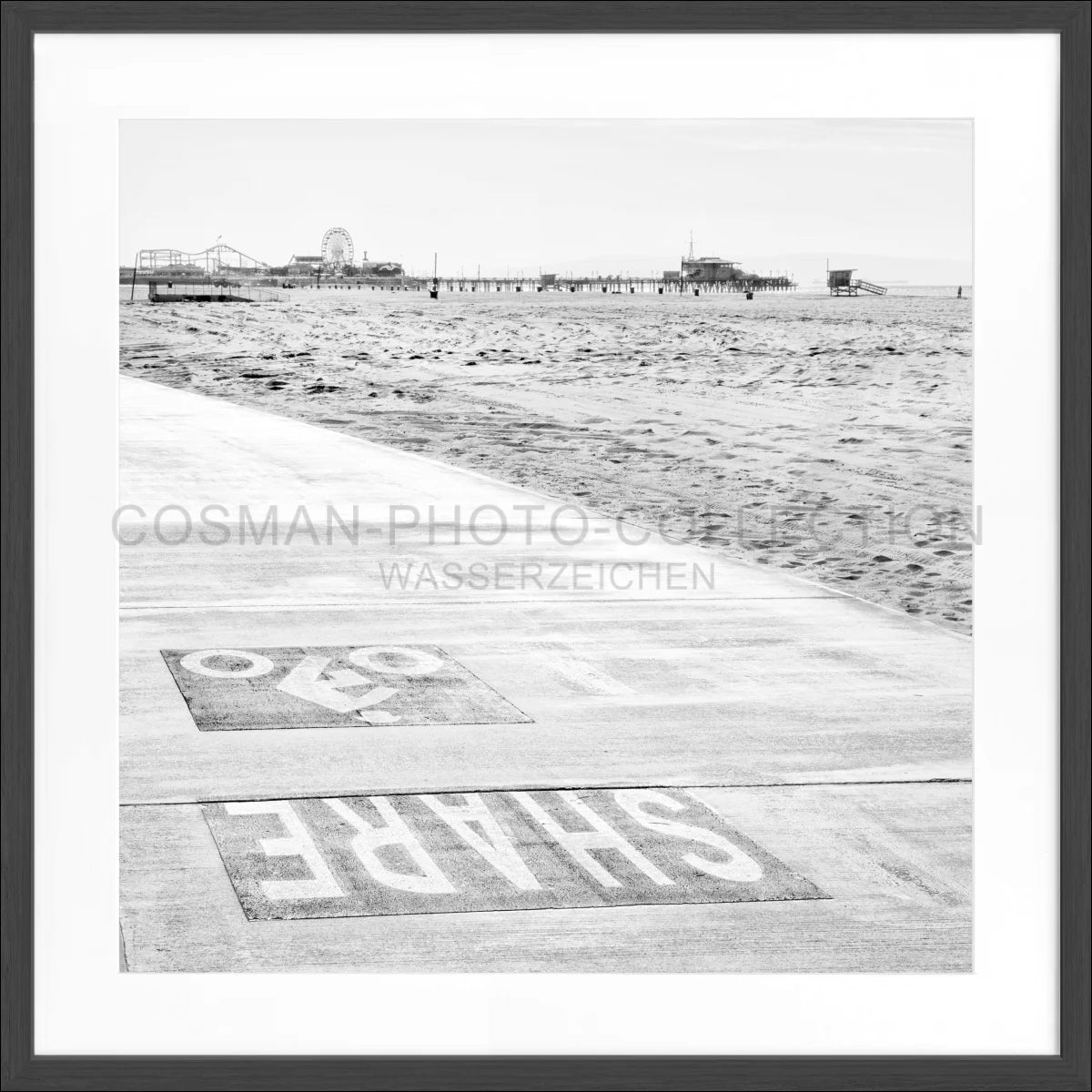 Poster mit Rahmen Kalifornien Santa Monica ’Beach’ K98Q